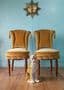 Danish yellow side chairs - pair